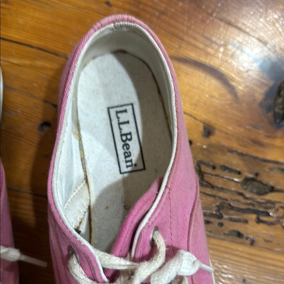 L.L. Bean Pink Sneakers with Canvas Upper and Rubber Sole size 7.5 - Picture 2 of 7